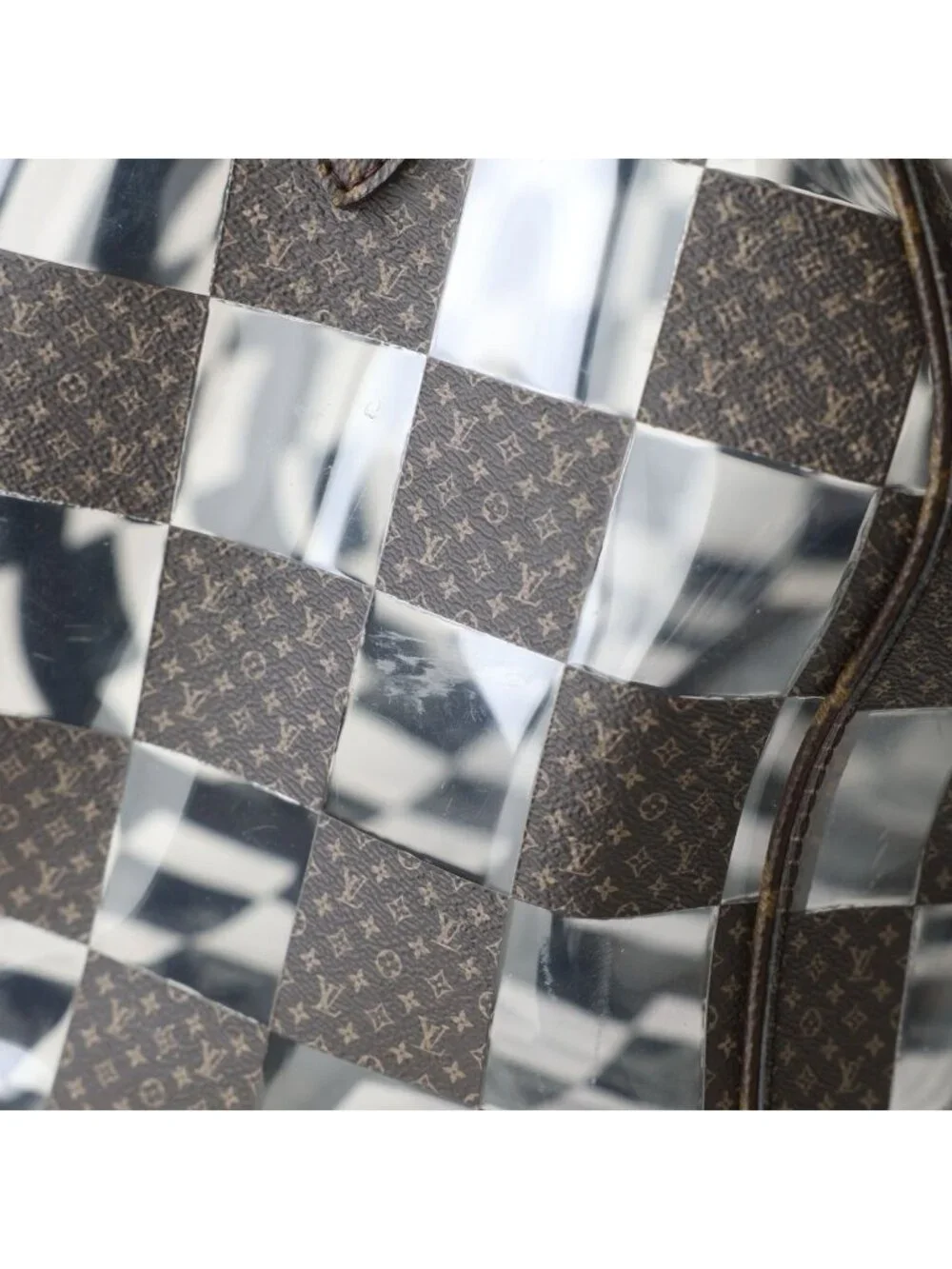 Louis Vuitton Monogram Chess Keepall Bandouliere 50 Boston Bag Brown